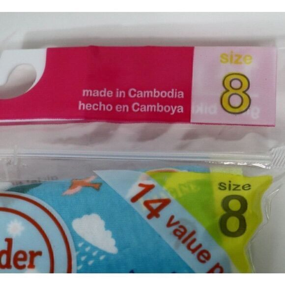 Wonder Nation Girls 14-pack Multicolor Bikini Panties Size 8- - Picture 3 of 3